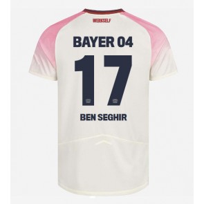 Billiga Bayer Leverkusen Eliesse Ben Seghir #17 Bortatröja 2025-26 Kortärmad